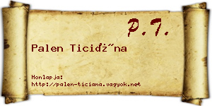 Palen Ticiána névjegykártya